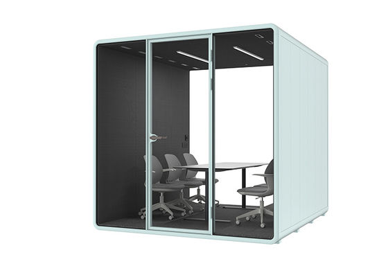 Private Meeting Office Telephone Booth Space Silence Pod Coworking Space Acoustic Cabin Soundproof Office Pod for  4-6 people