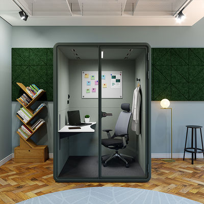 Office Acoustic Meeting Pod with 100-240V/50-60Hz & 12V-USB Power Supply Available in S, M, SL, L, XL Sizes for 2 Person Capacity