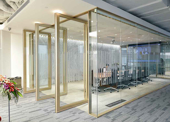Glass door pivot door revolving dimming smart door customized partition wall with door