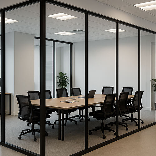 Customized Commercial Office Glass Partition Wall Minimalist Design Room Dividers Office Full Height Glass Wall Partition
