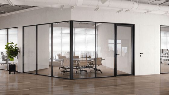 Parede modular de divisória de vidro de novo design com estilo moderno Divisão de vidro duplo Espessura 25-60mm